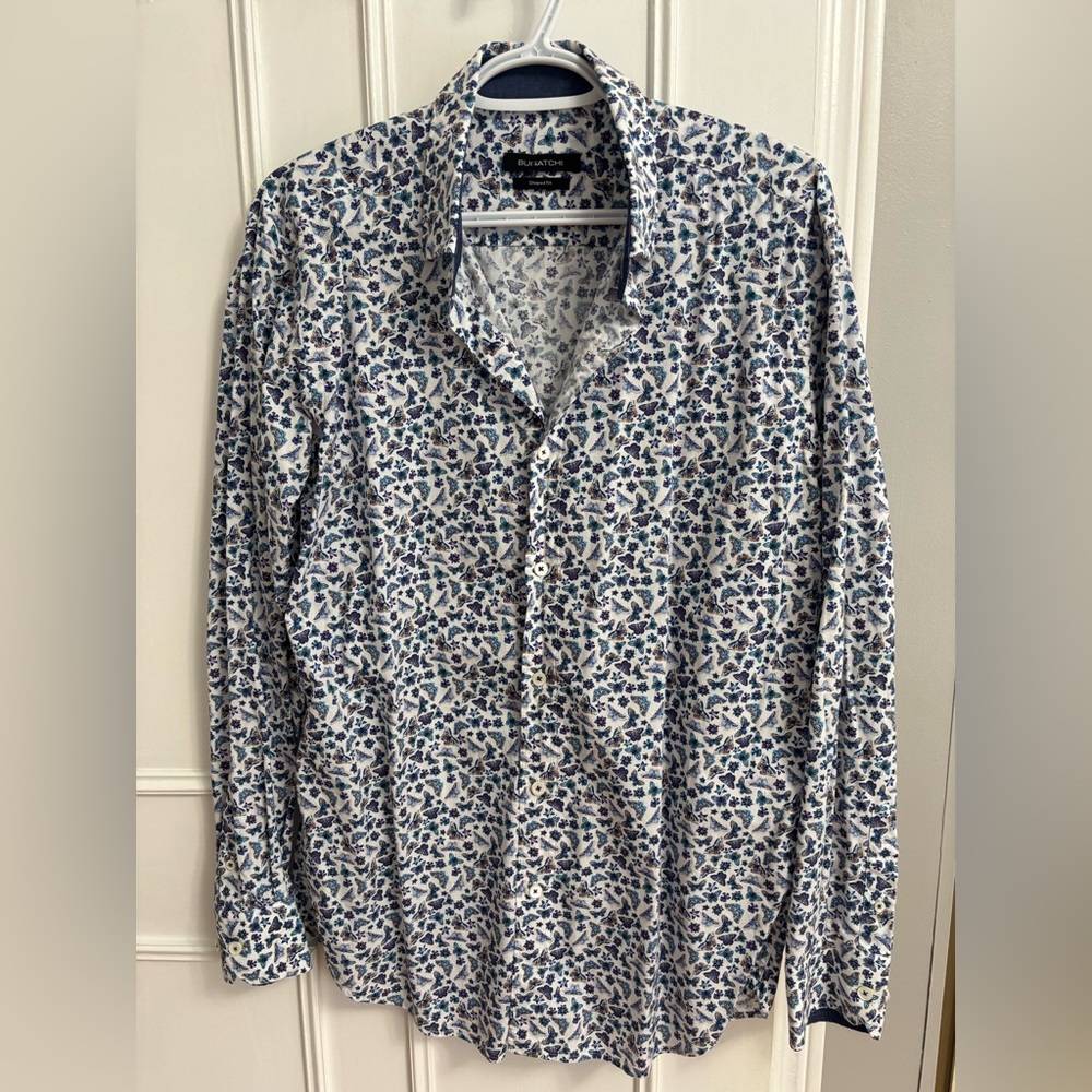 Bugatchi button down butterfly shirt